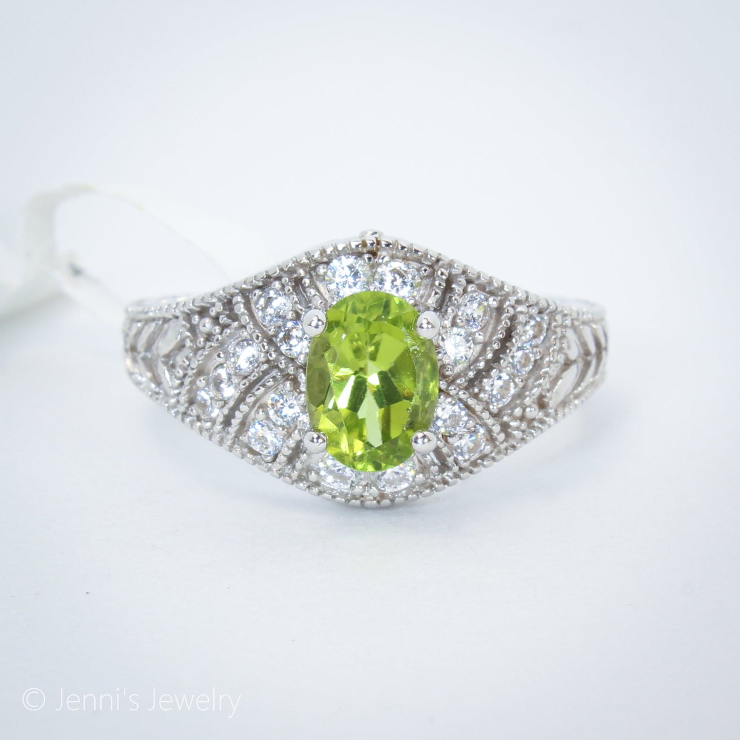 [DML-J16] Silver 925 Vintage Gorgeous Peridot Ring