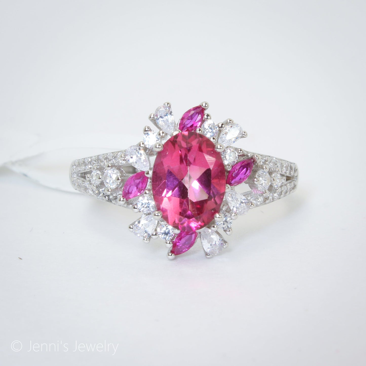 [JL-J03] Silver 925 Fancy Pink Topaz Ring