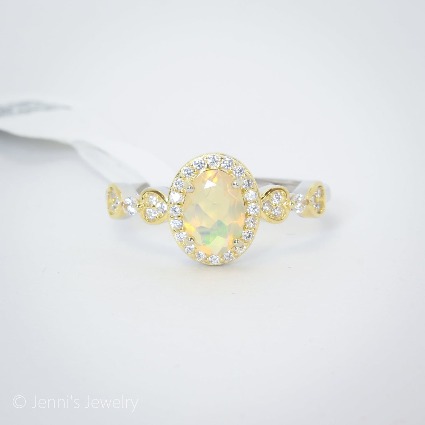 [JL-J23] Silver 925 Lovely Oval Opal Ring