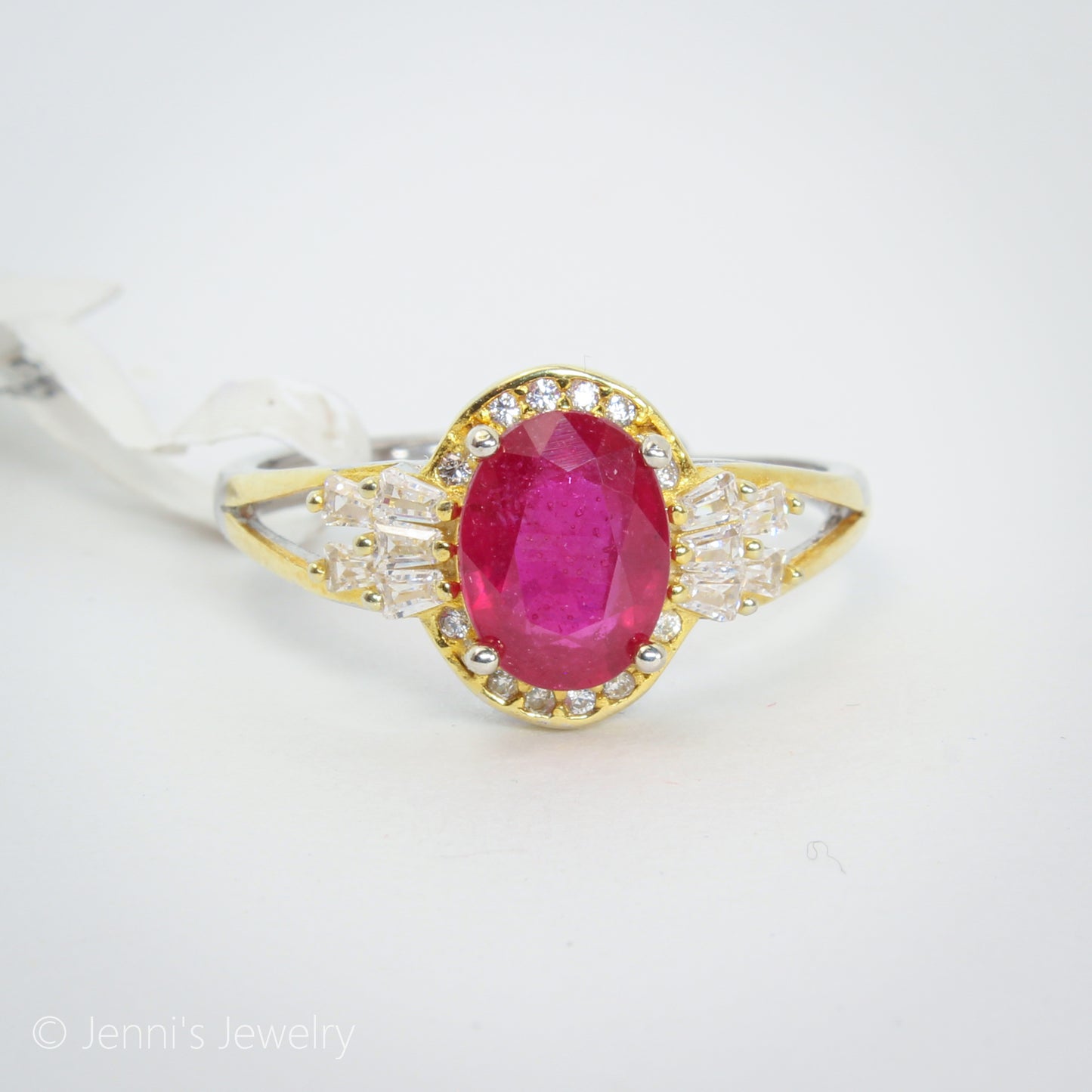 [JL-J30] Silver 925 Silver Inlaid Ruby Luxury Ring