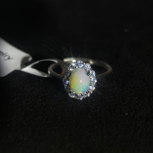 【YD-J03】Silver925 Opal Ring Adjustable Size