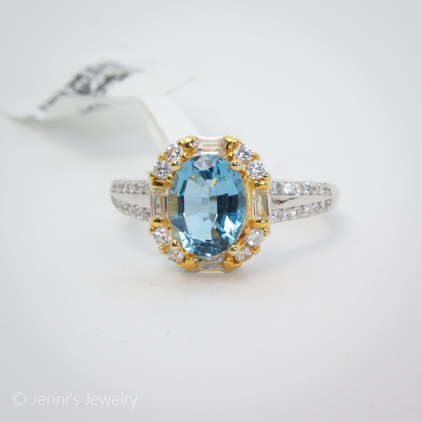 [YD-J13] Silver 925 Blue Topaz Ring