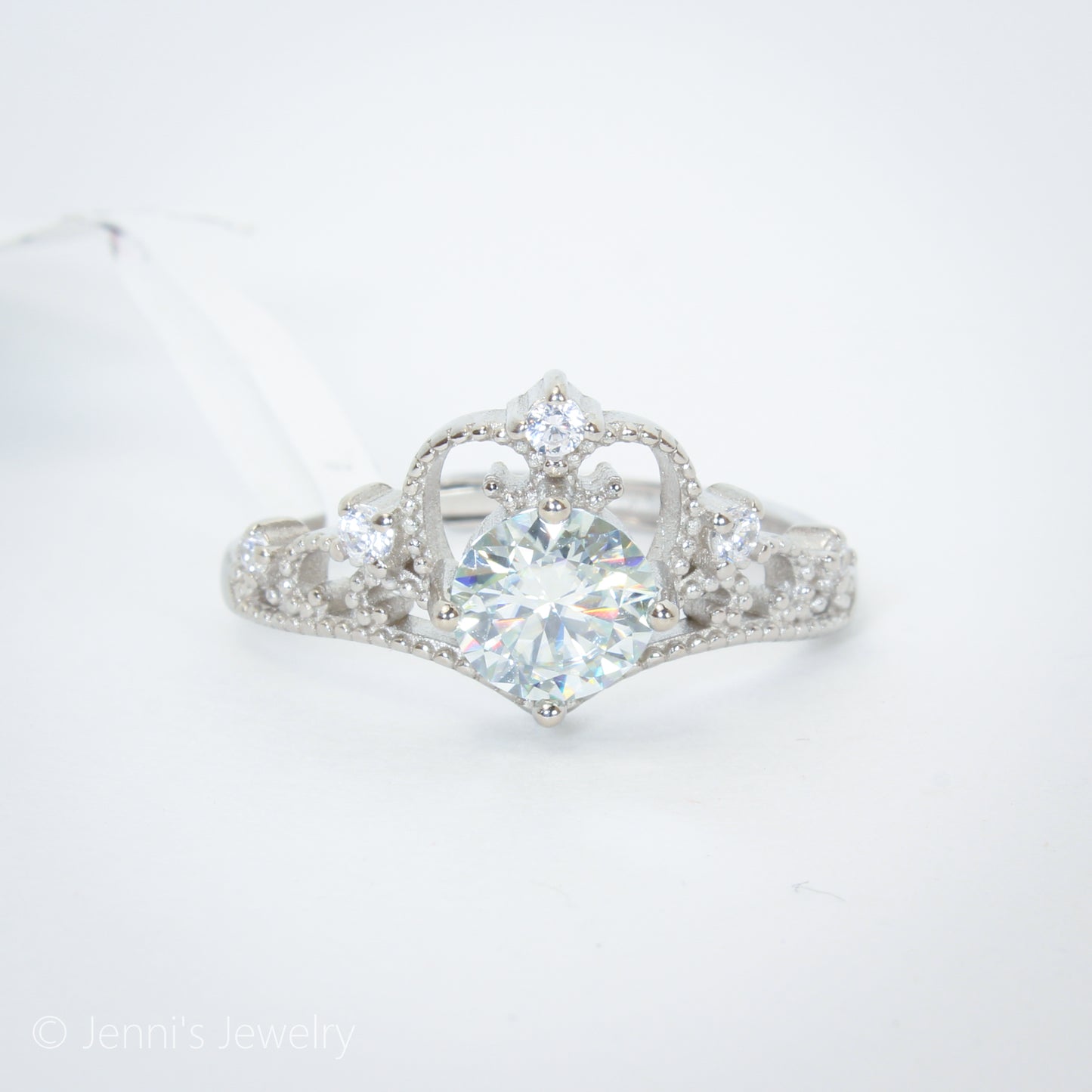 【New Friend Discount】Moissanite Ring Silver 925 Adjustable Size